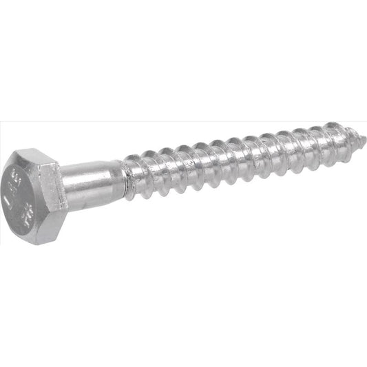 HILLMAN 5/8 in. X 4 in. L Hex Zinc-Plated Steel Lag Screw 25 pk