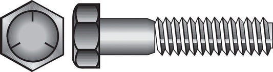 HILLMAN 5/16 in. D X 4-1/2 in. L Heat Treated Zinc Steel Hex Head Cap Screw 50 pk