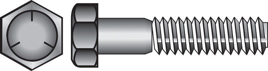 HILLMAN 5/16 in. D X 5 in. L Heat Treated Zinc Steel Hex Head Cap Screw 50 pk