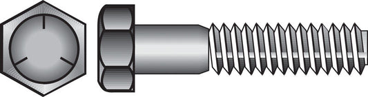 HILLMAN 5/16 in. D X 5-1/2 in. L Heat Treated Zinc Steel Hex Head Cap Screw 50 pk