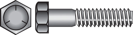 HILLMAN 5/16 in. D X 6 in. L Heat Treated Zinc Steel Hex Head Cap Screw 50 pk