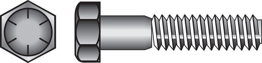 HILLMAN 5/16 in. D X 5 in. L Heat Treated Steel Hex Head Cap Screw 50 pk