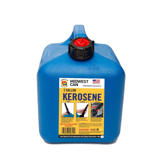 Midwest Can Quick Flow Spout HDPE Kerosene Can 2 gal