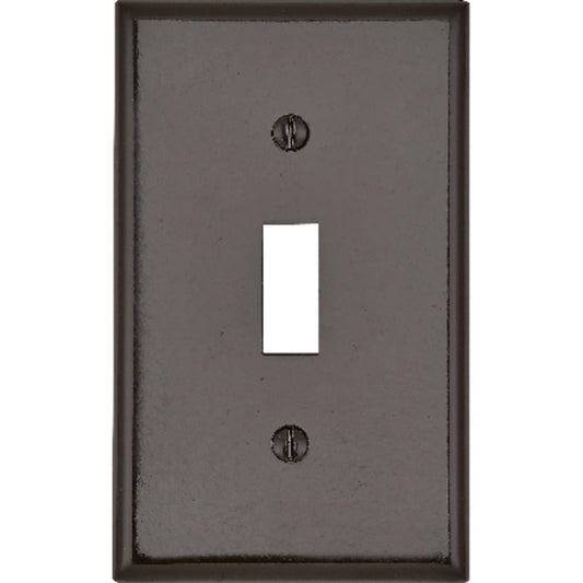 Leviton Brown 1 gang Thermoset Plastic Toggle Wall Plate 1 pk