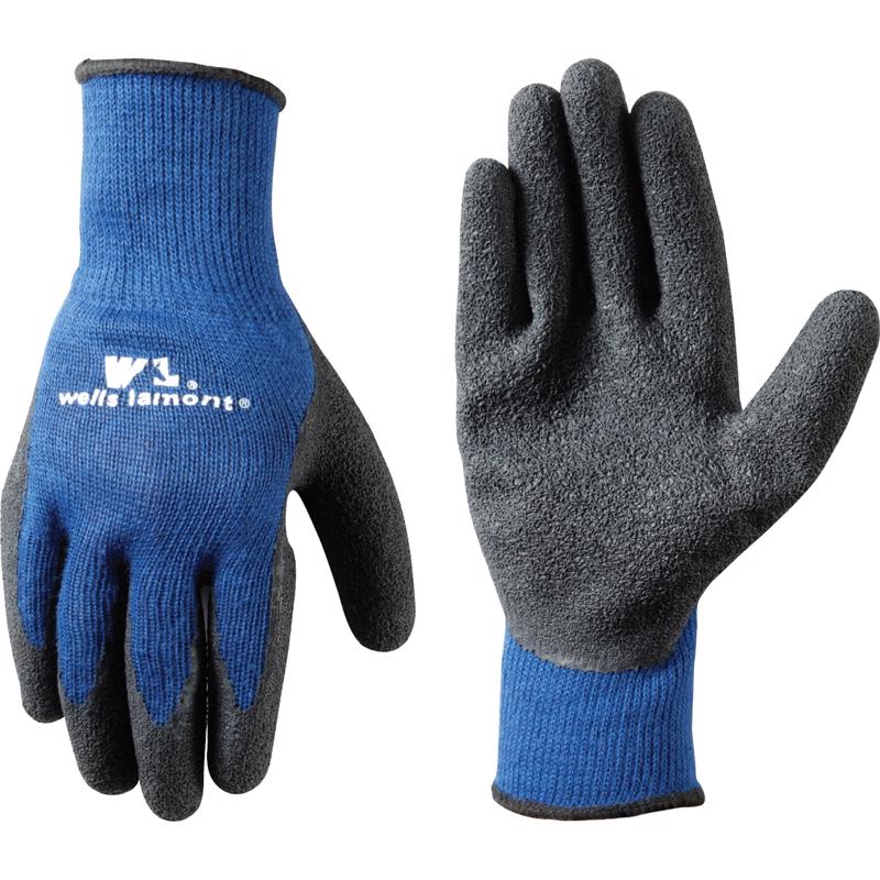 Wells Lamont Men's Work Gloves Black/Blue M 1 pk