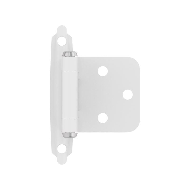 Amerock 1-3/4 in. W X 2-3/4 in. L White Steel Self-Closing Hinge 2 pk