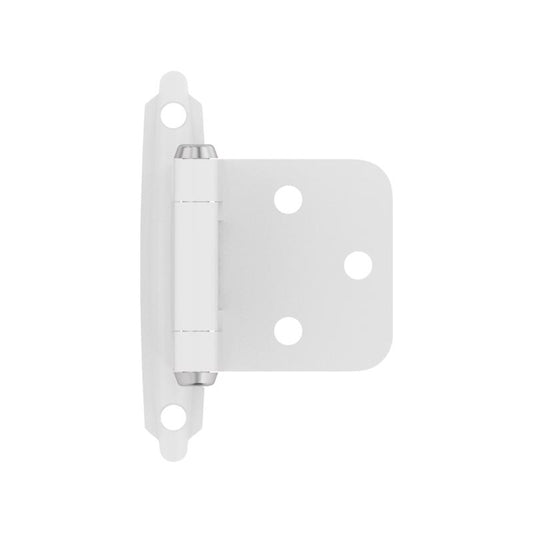 Amerock 1-3/4 in. W X 2-3/4 in. L White Steel Self-Closing Hinge 2 pk