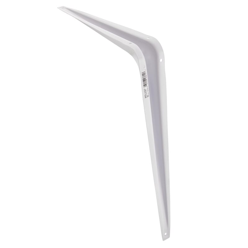 Hampton White Steel Shelf Support 18 Ga. 12 in. L 100 lb