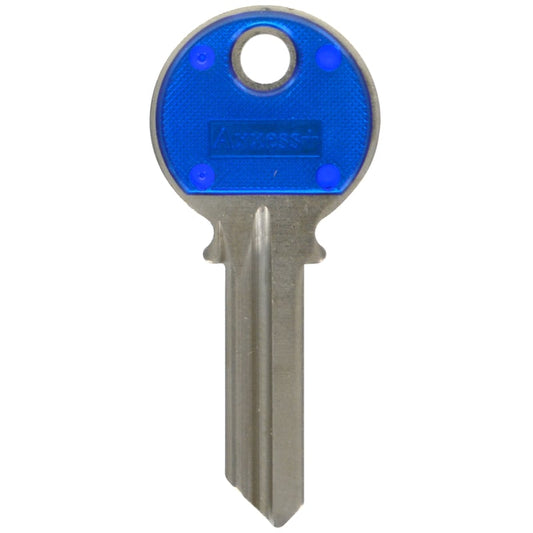 HILLMAN Traditional Key House/Office Key Blank 71 Single For Yale Locks Blue/Silver