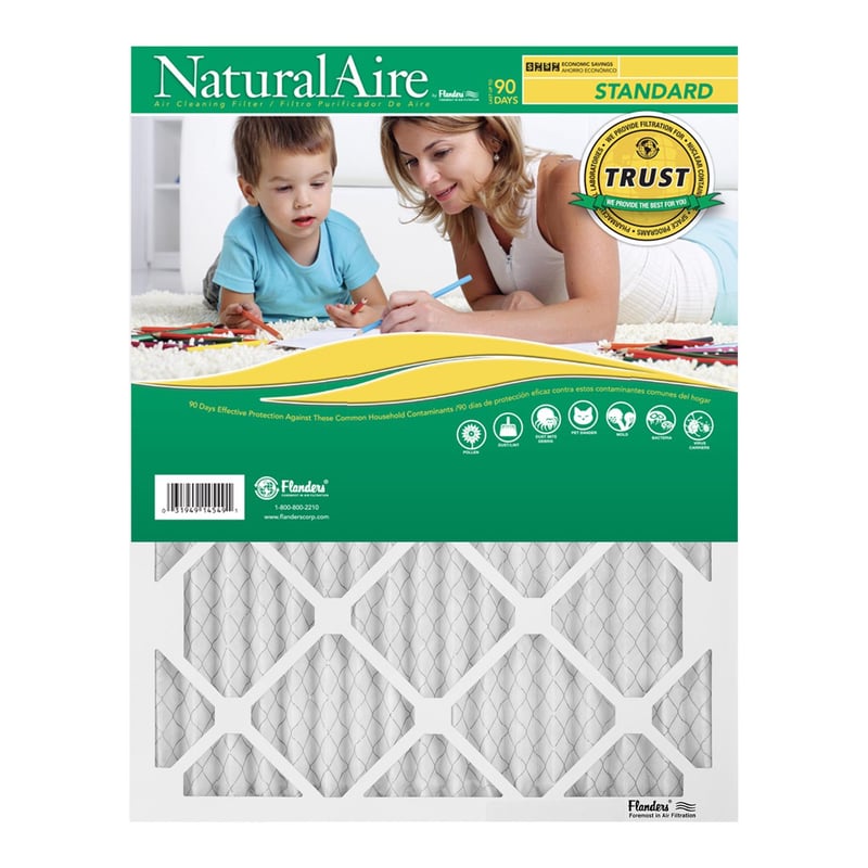 NaturalAire 17-1/2 in. W X 23-1/2 in. H X 1 in. Synthetic 8 MERV Pleated Air Filter 1 pk