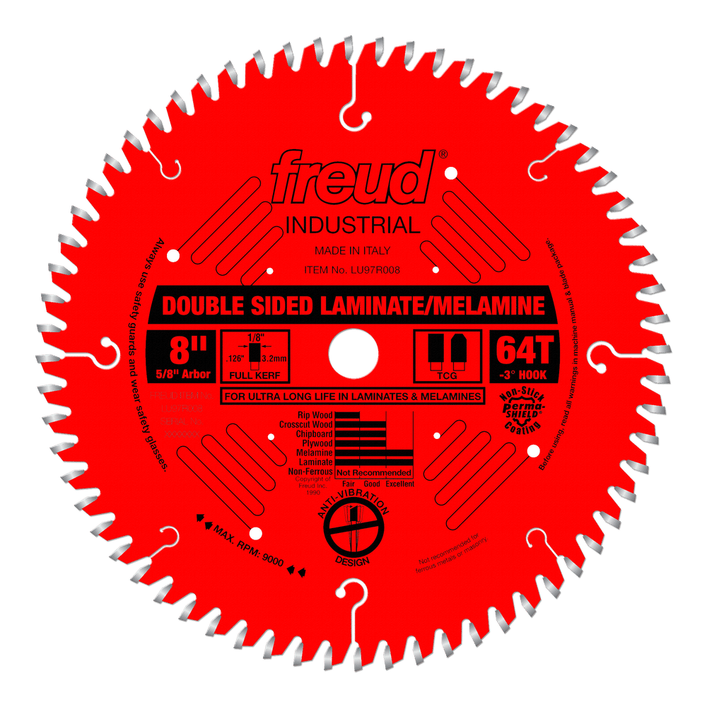 Freud 8 in. D X 5/8 in. Double Sided Laminates TiCo Hi-Density Carbide Saw Blade 64 teeth 1 pk