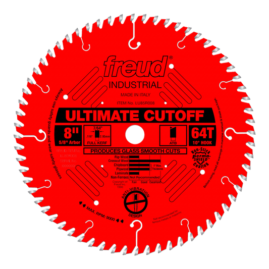 Freud 8 in. D X 5/8 in. Crosscutting TiCo Hi-Density Carbide Circular Saw Blade 64 teeth 1 pk