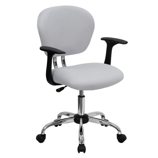 Flash Furniture White Fabric Task Chair