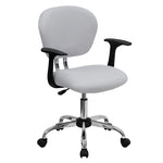 Flash Furniture White Fabric Task Chair
