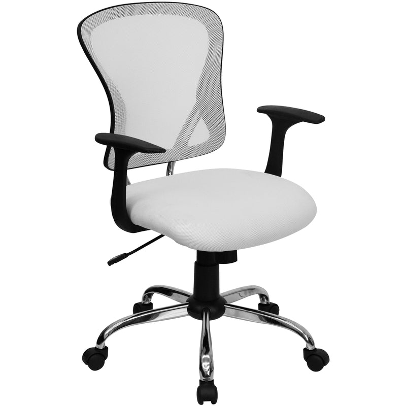 Flash Furniture White Fabric Task Chair