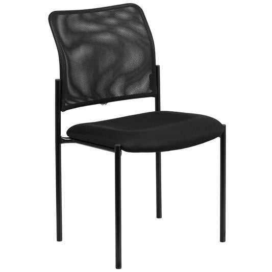 Flash Furniture Black Leather/Mesh Side Chair