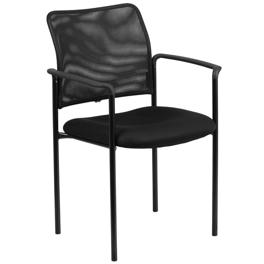 Flash Furniture Black Leather/Mesh Side Chair