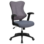 Flash Furniture Gray Leather/Mesh Office Chair