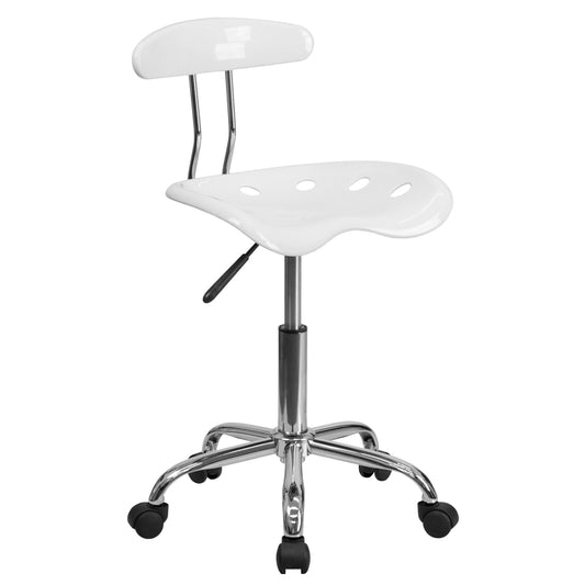 Flash Furniture White Plastic Task Chair