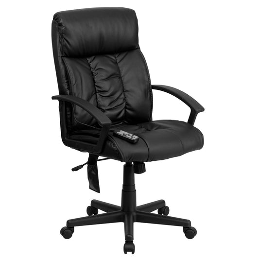 Flash Furniture Black Leather Office Chair