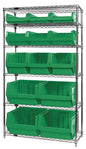 Quantum Chrome Wire Shelving Units with Magnum Bins (WR Series)