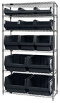 Quantum Chrome Wire Shelving Units with Magnum Bins (WR Series)