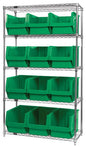 Quantum Chrome Wire Shelving Units with Magnum Bins (WR Series)