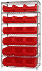 Quantum Chrome Wire Shelving Units with Magnum Bins (WR Series)