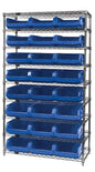 Quantum Chrome Wire Shelving Units with Magnum Bins (WR Series)