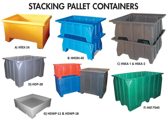Bayhead Seamless Plastic Pallet Containers & Lids