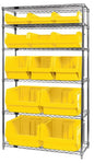 Quantum Chrome Wire Shelving Units with Magnum Bins (WR Series)