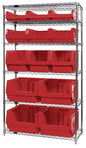 Quantum Chrome Wire Shelving Units with Magnum Bins (WR Series)