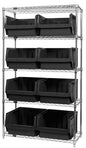 Quantum Chrome Wire Shelving Units with Magnum Bins (WR Series)