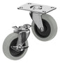CasterDepot Top Plate Casters - Thermo-Rubber Wheel - Capacities Up To 110 lbs