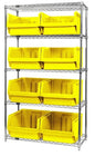 Quantum Chrome Wire Shelving Units with Magnum Bins (WR Series)