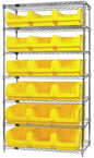 Quantum Chrome Wire Shelving Units with Magnum Bins (WR Series)