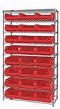 Quantum Chrome Wire Shelving Units with Magnum Bins (WR Series)