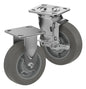 CasterDepot Top Plate Casters - Thermo-Rubber Wheel - Capacities Up To 600 lbs