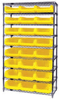 Quantum Chrome Wire Shelving Units with Magnum Bins (WR Series)