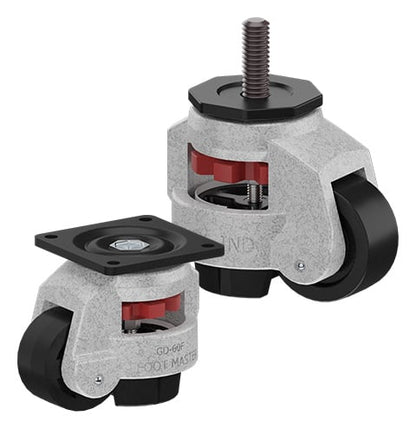 CasterDepot Leveling Casters - Nylon Wheel- Side Thumb Adjustment - Capacities Up To 550 kg