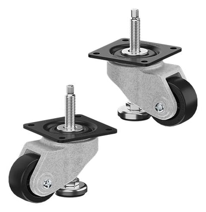 CasterDepot Leveling Casters - Nylon Wheel - Extended Foot Adjustment - Capacities Up To 700 kg