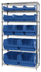 Quantum Chrome Wire Shelving Units with Magnum Bins (WR Series)