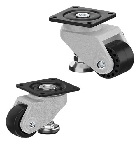 CasterDepot Leveling Casters - Nylon Wheel- Foot Adjustment - Capacities Up To 700 kg