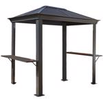 Sojag Mykonos Galvanized Steel Grill Gazebo 8 ft. H X 5 ft. W X 8 ft. L