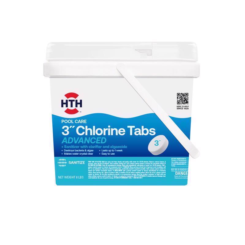 HTH Pool Care 3' Tablet Chlorinating Chemicals 8 lb
