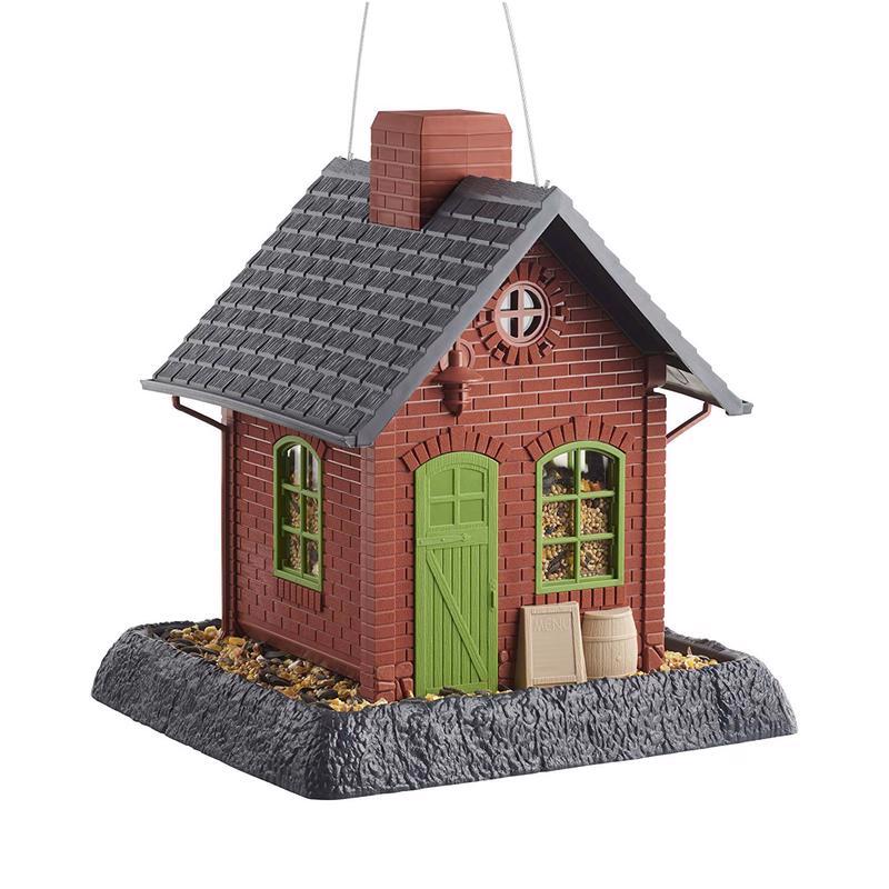 North States Village Wild Bird 5 lb Plastic Old Town Pub Hopper Bird Feeder 4 ports