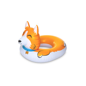 BigMouth Orange/White Vinyl Inflatable Corgi Pool Float BMPF-0085, Pack of 4