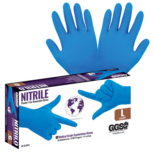 Nitrile Gloves 805PF-L (Case of 10 Box)