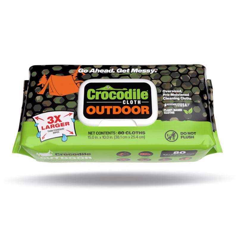 Crocodile Cloth Outdoor White Cloth 10 in. W X 15 in. L 80 wipes