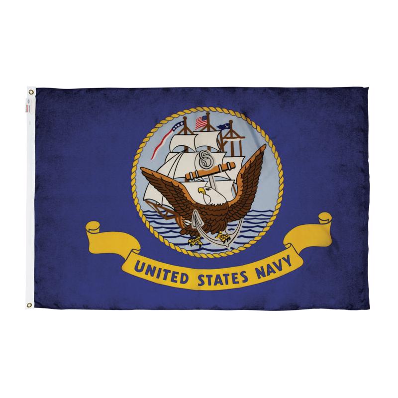 Valley Forge Navy Military Flag 3 ft. W X 5 ft. L